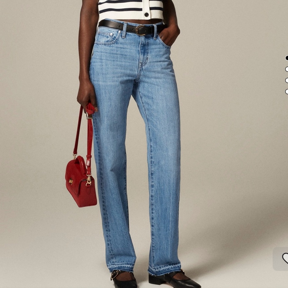 TALL J.CREW STRAIGHT RAW HEM JEANS